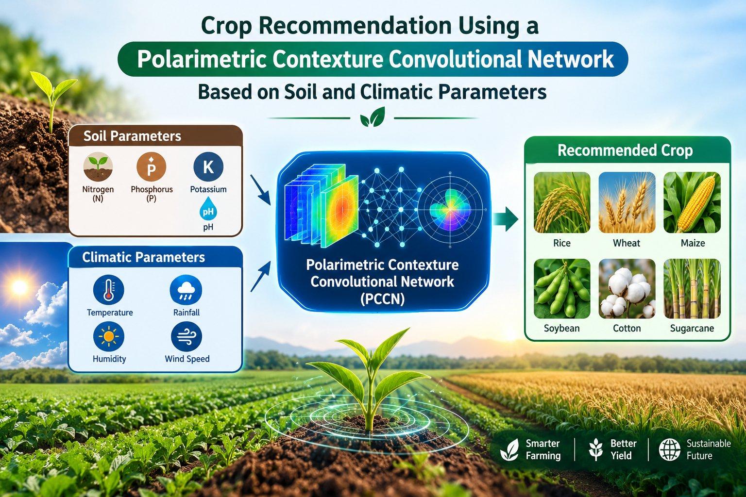 Crop Recommendation Using a Polarimetric Contexture Convolutional Network Based on Soil and Climatic Parameters