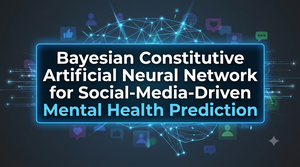 Bayesian Constitutive Artificial Neural Network for Social-Media-Driven Mental Health Prediction